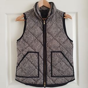 J Crew Excursion Herringbone Down Fill Quilted Vest Women's XS